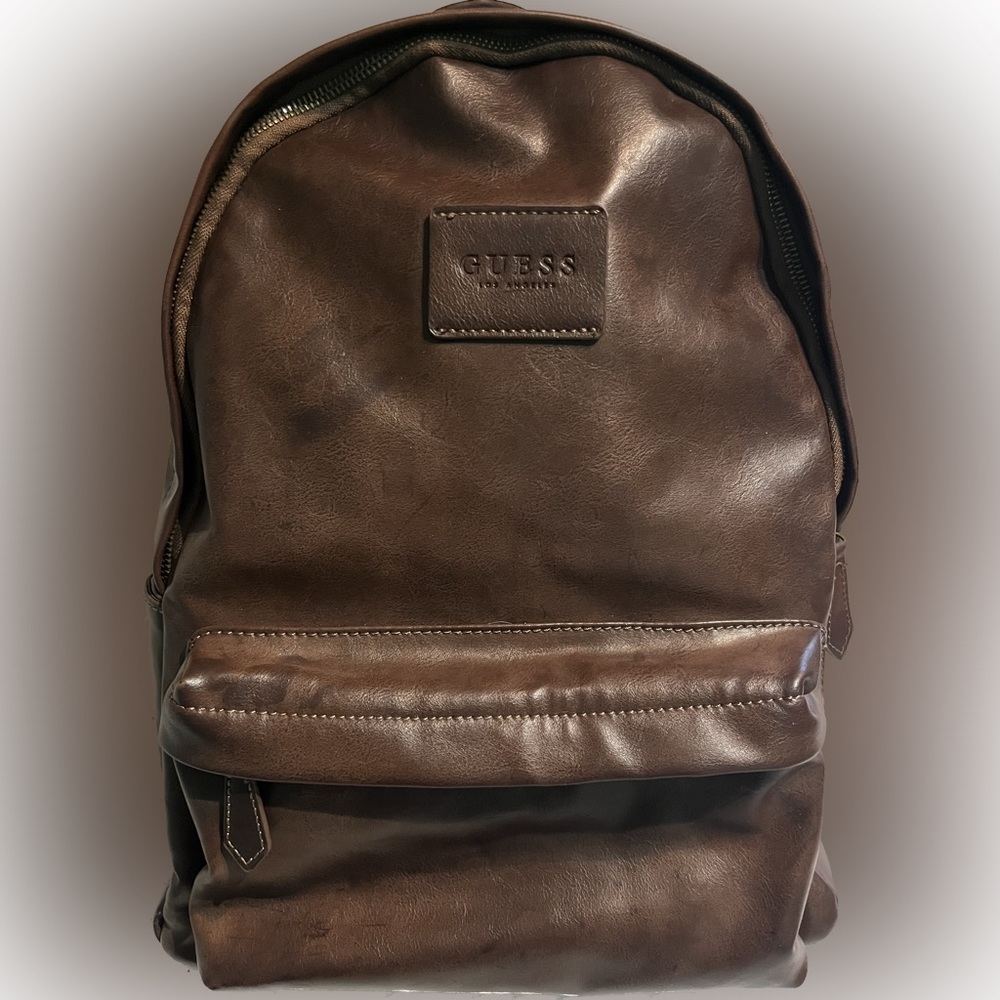 GUESS leather brown backpack